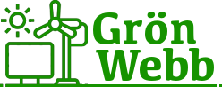 Grön Webb logotyp arbetar med att miljöcertifiera hemsidor grön färg